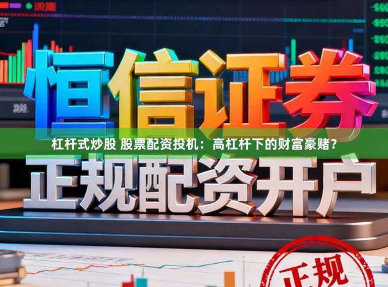 杠杆式炒股 股票配资投机：高杠杆下的财富豪赌？